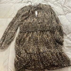 Zara long sleeved print dress